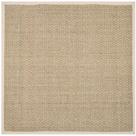 Safavieh Natural Fiber Square Area Rug, Natural and Ivory - 4 x 4 ft. NF114J-4SQ
